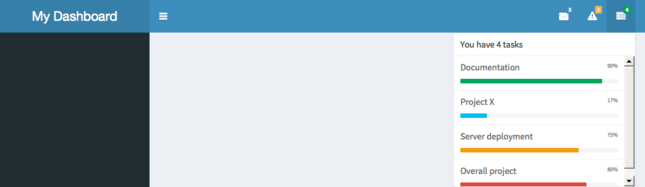Tasks menu